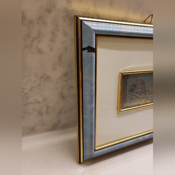 Vintage Italian Scene Picture hand-painted on silver - Picture 3 of 8